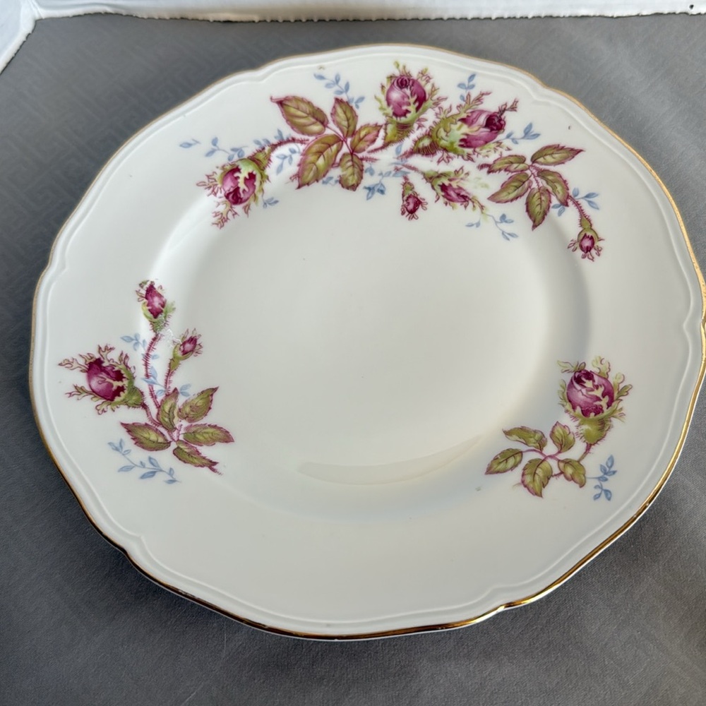 Set of 4 Zeh Scherzer Bavaria Germany 07354 78 Elite Salad Dessert Plates Floral